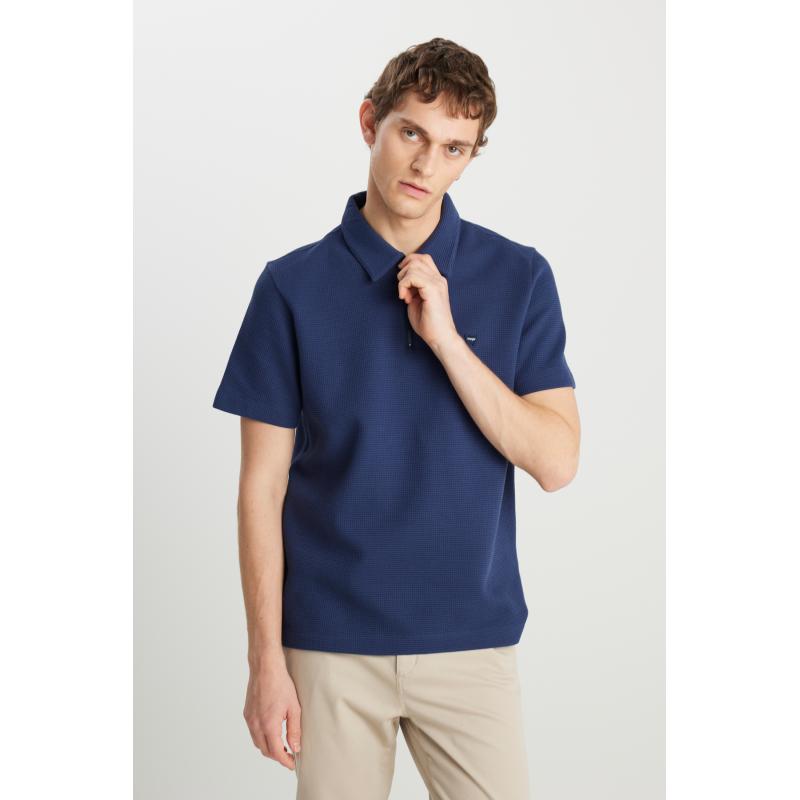 Wrangler Relaxed Fit Half Zip Erkek Polo T-shirt W7NQ205286410 (W7NQ205286410) Lacivert