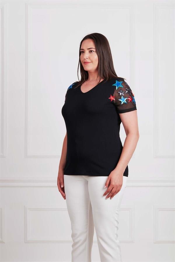 Vedi X Life Kısa Kol Yıldızlı Kadın Bluz (XY20-03091) Vedi X Life Kısa Kol Yıldızlı Kadın Bluz (XY20-03091)