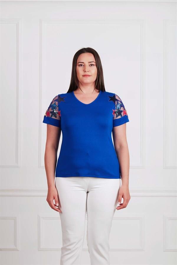 Vedi X Life Kısa Kol Yıldızlı Kadın Bluz (XY20-03091) Vedi X Life Kısa Kol Yıldızlı Kadın Bluz (XY20-03091)