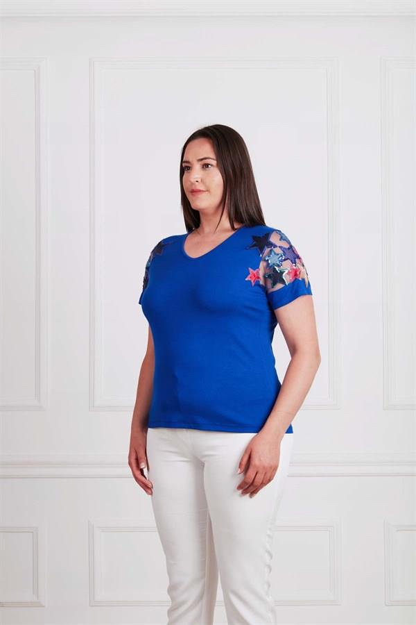 Vedi X Life Kısa Kol Yıldızlı Kadın Bluz (XY20-03091) Vedi X Life Kısa Kol Yıldızlı Kadın Bluz (XY20-03091)