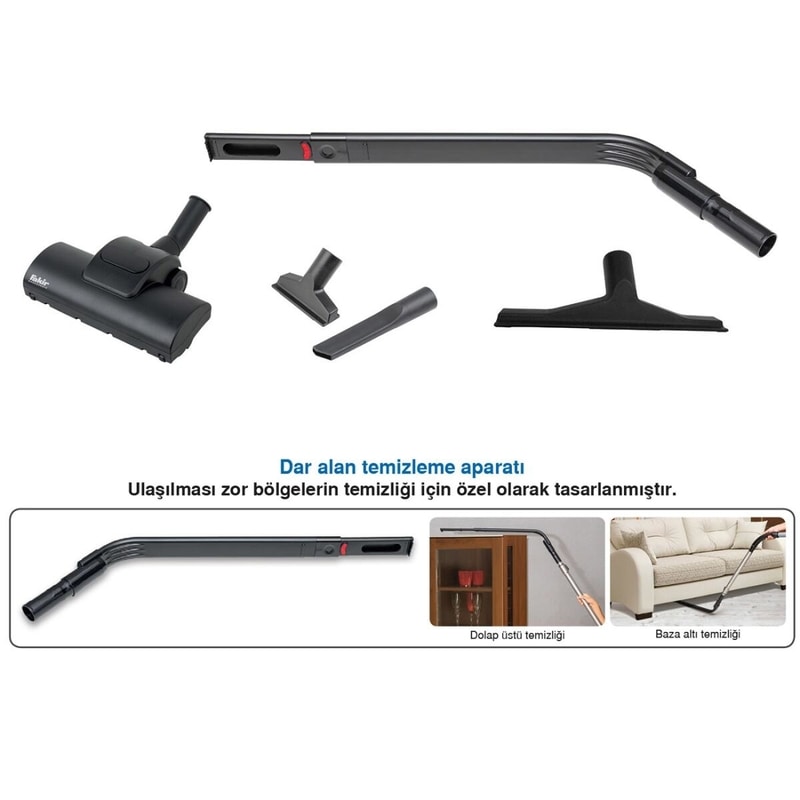 Fakir Veyron Turbo XL Premium Toz Torbasız Kuru Vakum Süpürgesi Rosie Fakir Veyron Turbo XL Premium Toz Torbasız Kuru Vakum Süpürgesi Rosie