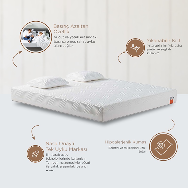 Yatsan Tempur Original Supreme 21cm 160x200 Yatak Yatsan Tempur Original Supreme 21cm 160x200 Yatak