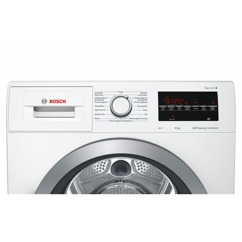 Bosch WTW85410TR 8 Kg A++ Beyaz Çamaşır Kurutma Makinesi Bosch WTW85410TR 8 Kg A++ Beyaz Çamaşır Kurutma Makinesi