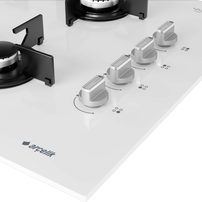 Arçelik OCL T 651 EB 65 cm Beyaz Cam Ankastre Ocak Arçelik OCL T 651 EB 65 cm Beyaz Cam Ankastre Ocak