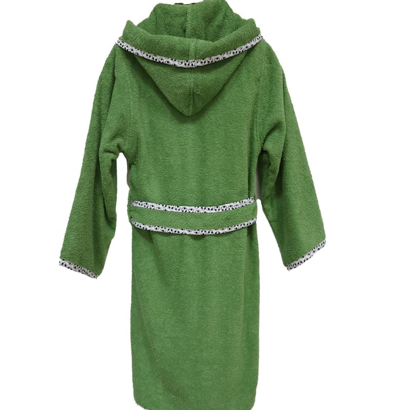 Ecocotton Organik Pamuk 7-8 Yaş Çocuk Bornoz - Funny Football Yeşil Ecocotton Organik Pamuk 7-8 Yaş Çocuk Bornoz - Funny Football Yeşil