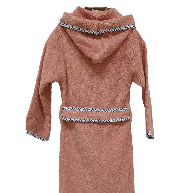 Ecocotton Organik Pamuk 5-6 Yaş Çocuk Bornoz - Melodica Somon Ecocotton Organik Pamuk 5-6 Yaş Çocuk Bornoz - Melodica Somon