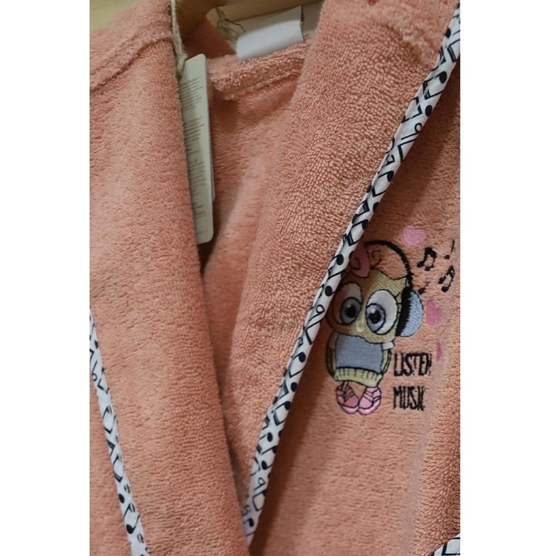 Ecocotton Organik Pamuk 9-10 Yaş Çocuk Bornoz - Melodica Somon Ecocotton Organik Pamuk 9-10 Yaş Çocuk Bornoz - Melodica Somon