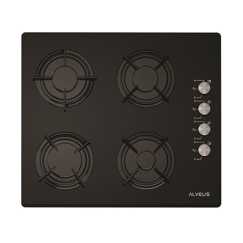 Alveus ALV GLS 640 60 Cm Siyah Cam Doğal Gaz Ankastre Ocak 