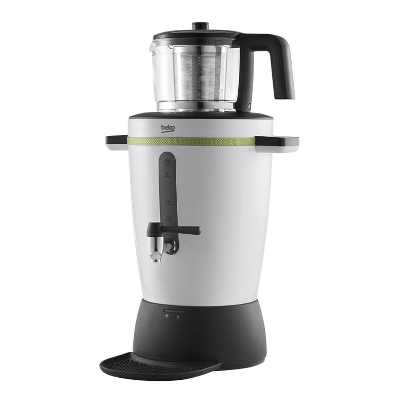 Beko SE 8034 Cam Demlik Beyaz Semaver Beko SE 8034 Cam Demlik Beyaz Semaver