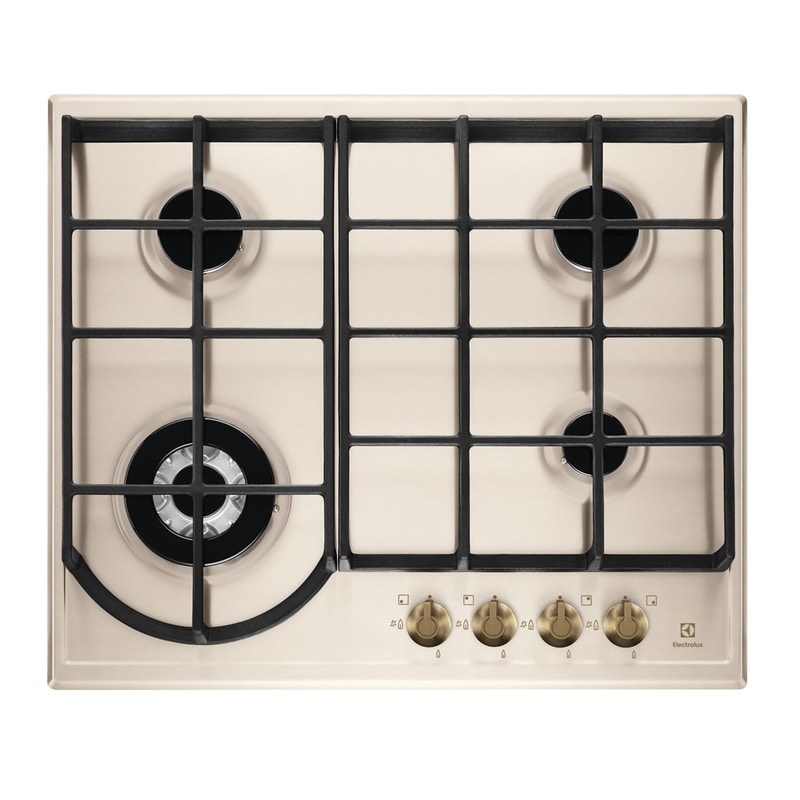 Electrolux EGH6343RON 60 cm Döküm Izgaralı Rustik Mat Krem Ankastre Ocak  Electrolux EGH6343RON 60 cm Döküm Izgaralı Rustik Mat Krem Ankastre Ocak