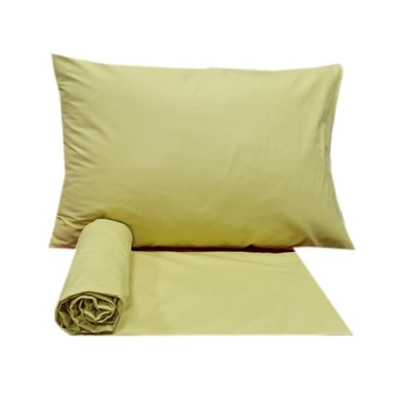 Sarev Fitted Çarşaf Seti Ranforce Hardal 180x200 cm 