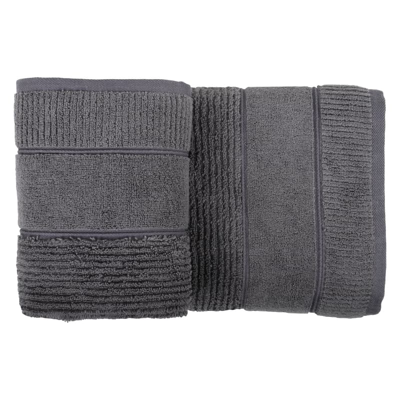 Ecocotton Green Black Eliza Airtwist Havlu Antrasit 80x150cm - Tek Parça Ecocotton Green Black Eliza Airtwist Havlu Antrasit 80x150cm - Tek Parça