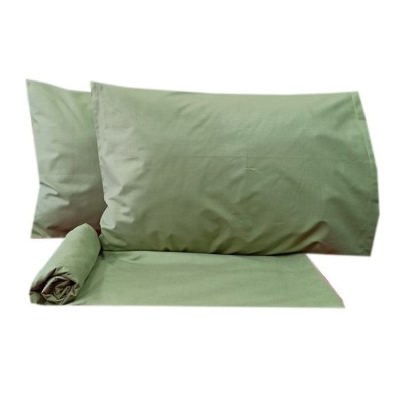 Sarev Ranforce Fitted Çarşaf Seti Yeşil 200x200cm 