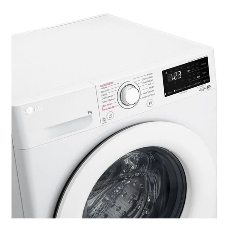 LG F4V3VYW3WE 9 Kg 1400 Devir Beyaz Çamaşır Makinesi LG F4V3VYW3WE 9 Kg 1400 Devir Beyaz Çamaşır Makinesi