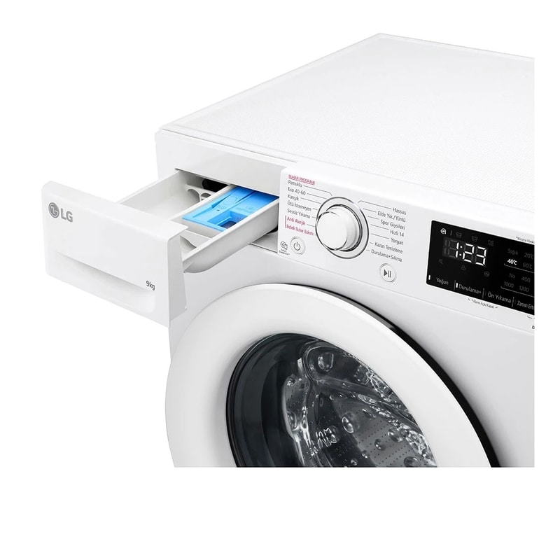 LG F4V3VYW3WE 9 Kg 1400 Devir Beyaz Çamaşır Makinesi LG F4V3VYW3WE 9 Kg 1400 Devir Beyaz Çamaşır Makinesi