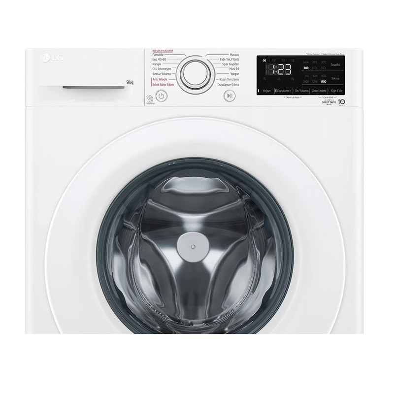 LG F4V3VYW3WE 9 Kg 1400 Devir Beyaz Çamaşır Makinesi LG F4V3VYW3WE 9 Kg 1400 Devir Beyaz Çamaşır Makinesi