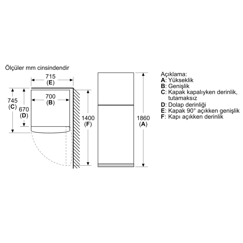 Profilo BD2155LFNN Çift Kapılı No Frost Inox Buzdolabı Profilo BD2155LFNN Çift Kapılı No Frost Inox Buzdolabı