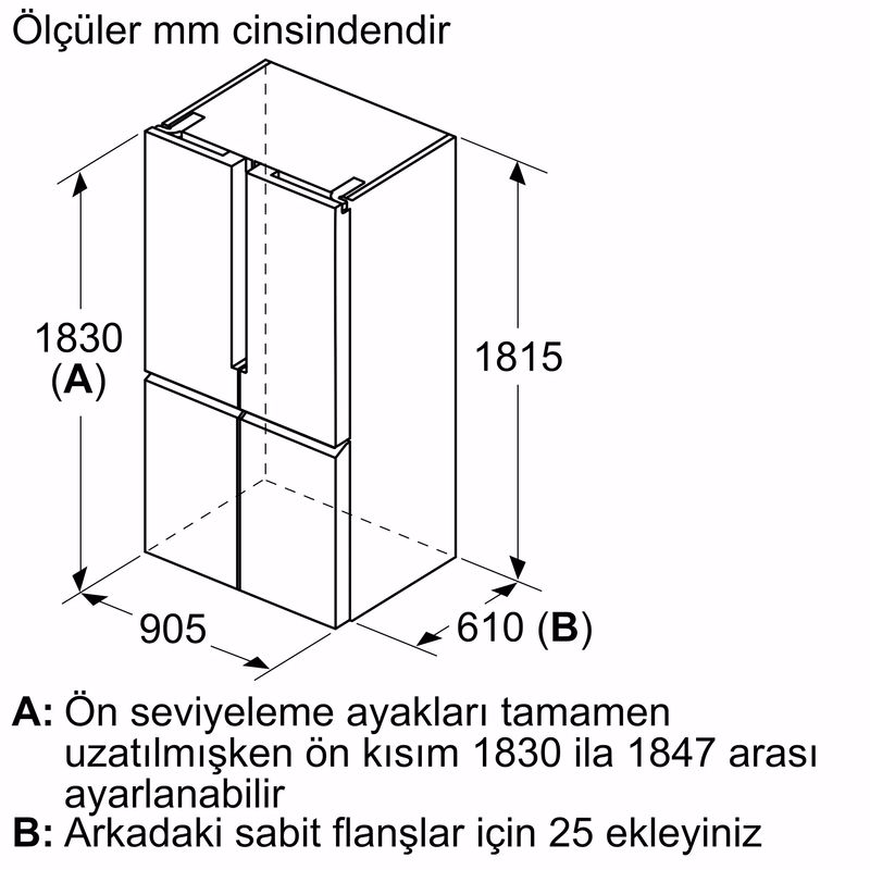 Siemens KF96NVPEA MultiDoor Gardırop Tipi No Frost Inox Buzdolabı Siemens KF96NVPEA MultiDoor Gardırop Tipi No Frost Inox Buzdolabı