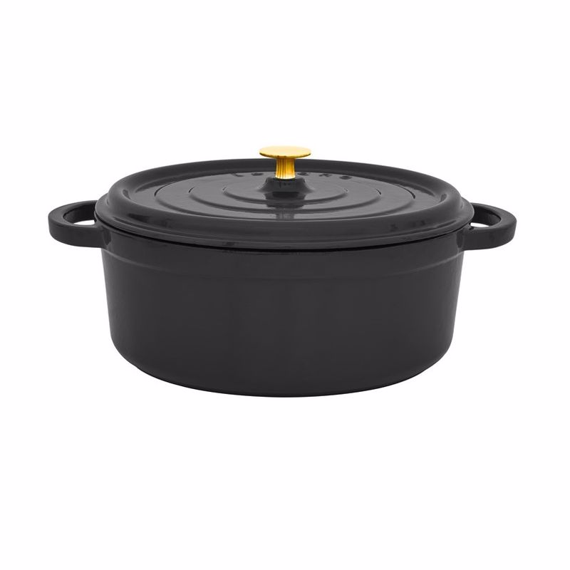 Leggno FLM4889DT24BK Flame Derin Tencere Siyah 24 cm Altın 