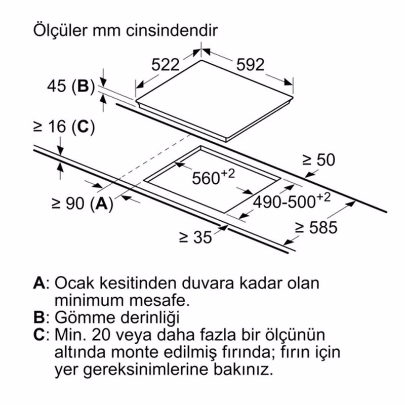 Bosch PKE611BA2E 60 Cm Siyah Vitroseramik Elektrik Ankastre Ocak Bosch PKE611BA2E 60 Cm Siyah Vitroseramik Elektrik Ankastre Ocak