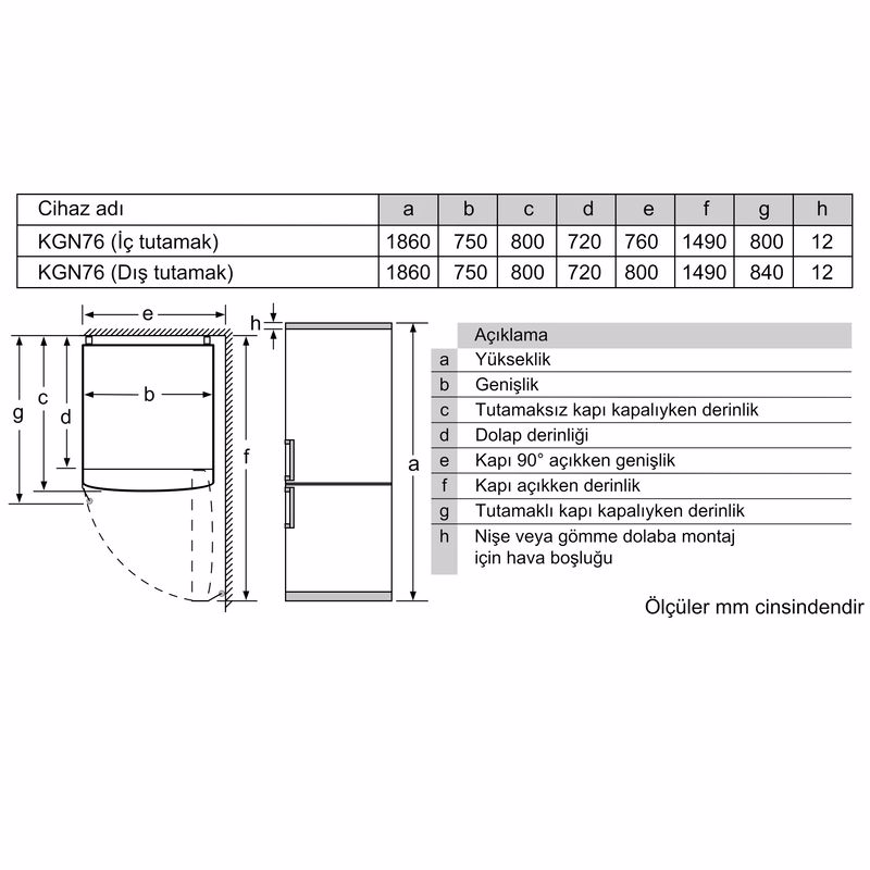 Siemens KG76NVIE0N Kombi No Frost Inox Buzdolabı Siemens KG76NVIE0N Kombi No Frost Inox Buzdolabı