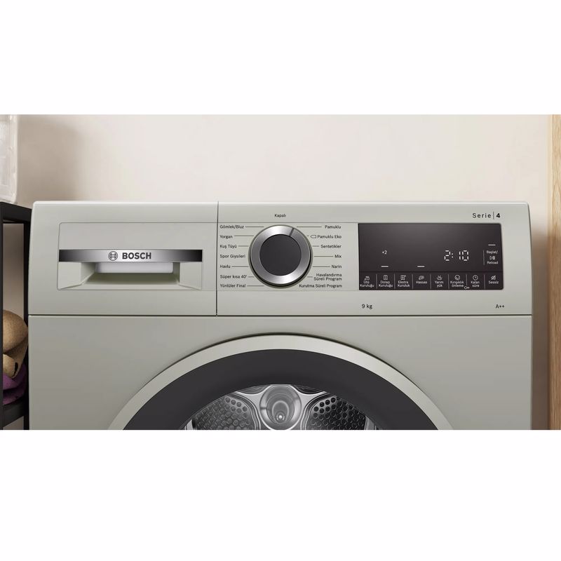 Bosch WQG2410TTR GÜMÜŞ 9 Kg E Enerji Çamaşır Kurutma Makinesi Bosch WQG2410TTR GÜMÜŞ 9 Kg E Enerji Çamaşır Kurutma Makinesi