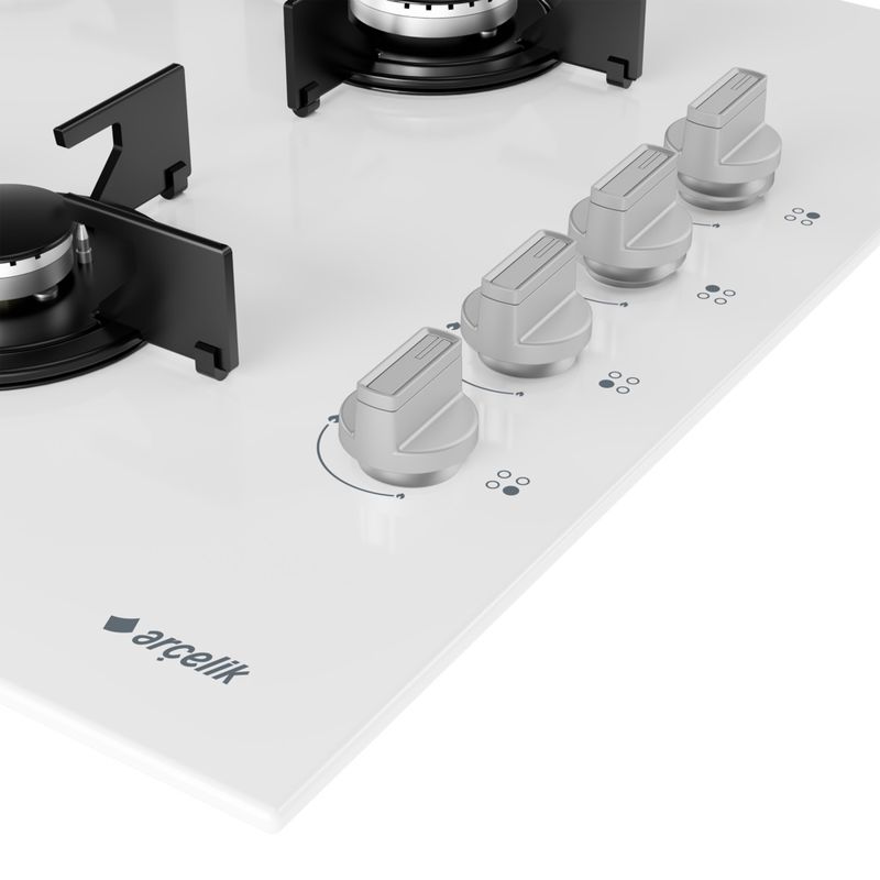 Arçelik OCD T 601-1 EHB 60 cm Harmony Beyaz Cam Ankastre Ocak Arçelik OCD T 601-1 EHB 60 cm Harmony Beyaz Cam Ankastre Ocak