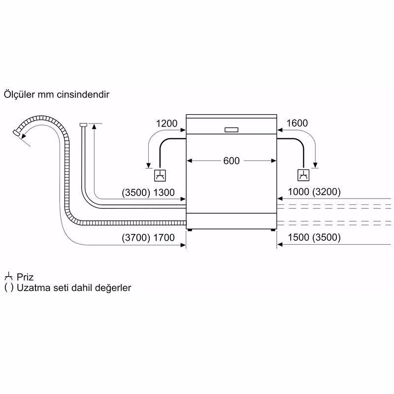 Bosch SMI4IMS62T 6 Programlı 14 Kişilik Ankastre Bulaşık Makinesi Bosch SMI4IMS62T 6 Programlı 14 Kişilik Ankastre Bulaşık Makinesi