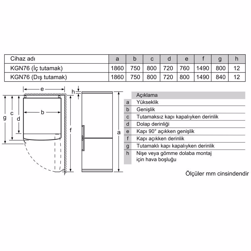 Profilo BD3076IECN Kombi No Frost Inox Buzdolabı Profilo BD3076IECN Kombi No Frost Inox Buzdolabı