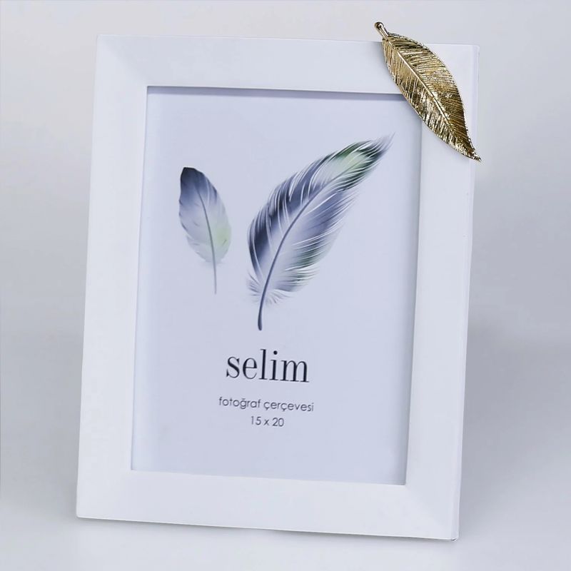 Selim Yapraklı 15x20 Çerçeve Beyaz Altın SCRV 124BYA85RS 