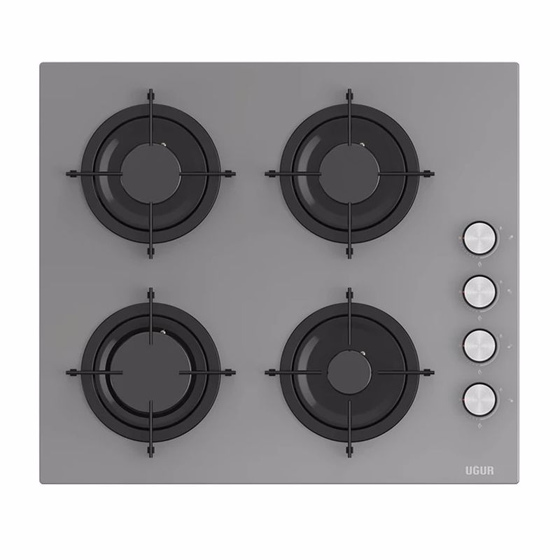 Uğur UAO 6040W0 GCY CSR1 58 cm Gri Cam Ankastre Ocak 