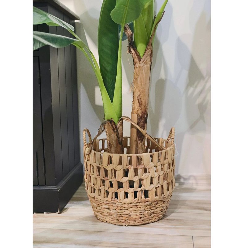 The Mia Hasır Kulplu Sepet 33x33cm SPT0071 The Mia Hasır Kulplu Sepet 33x33cm SPT0071