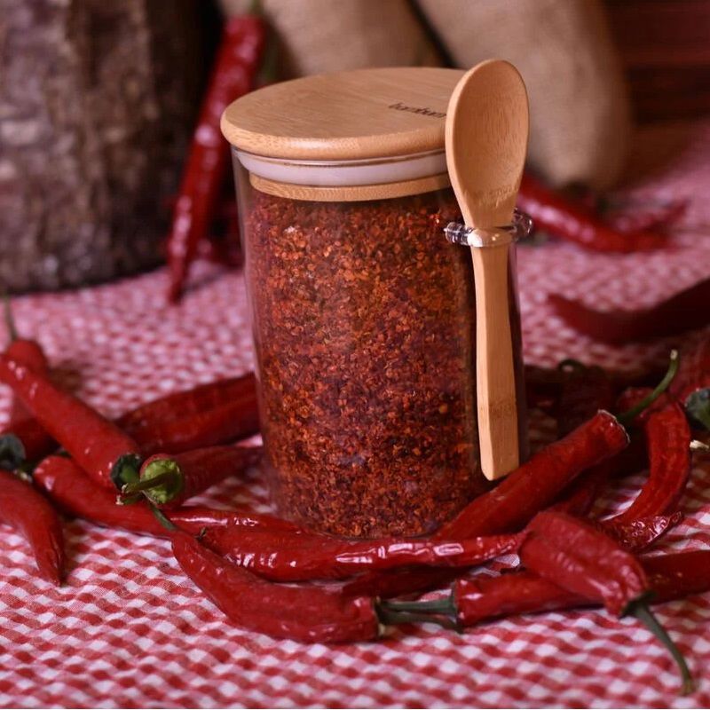 Bambum Lolla Kaşıklı Cam Saklama Kabı 12cm B1231 Bambum Lolla Kaşıklı Cam Saklama Kabı 12cm B1231