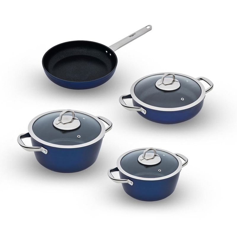 Leggno Master Daily MDY2828SET07BL 7 Parça Tencere Seti Metalik Mavi 