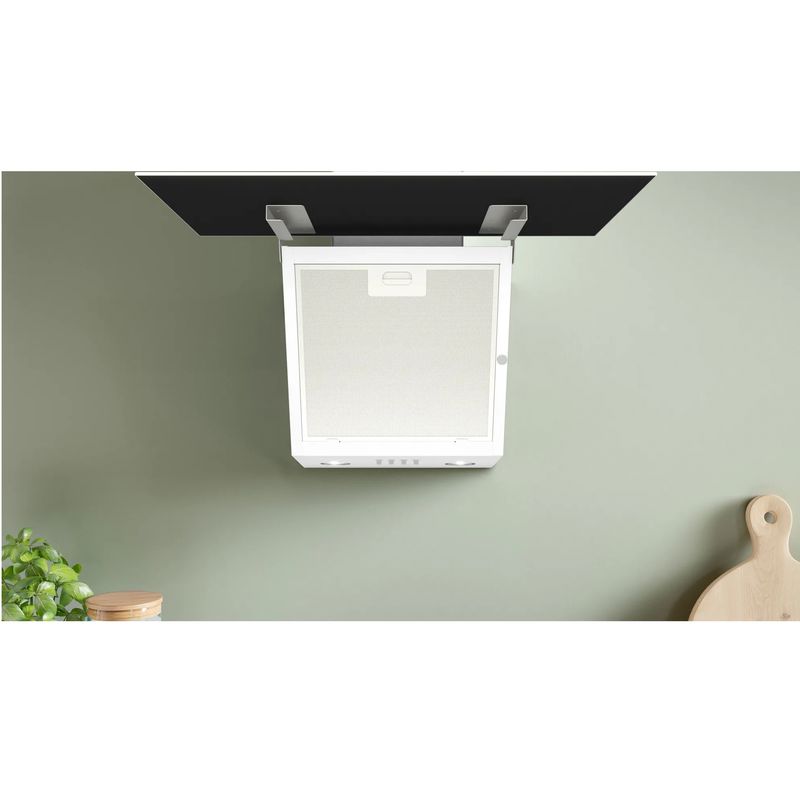 Bosch DWK63PJ20T 60 cm Beyaz Cam Duvar Tipi Ankastre Davlumbaz Bosch DWK63PJ20T 60 cm Beyaz Cam Duvar Tipi Ankastre Davlumbaz