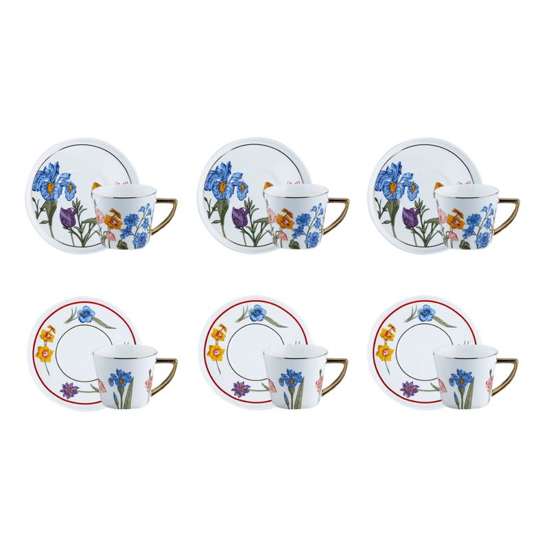 Lucky Art Olivia New Bone Porselen 6'lı Çay Fincan Seti  LYEG 247