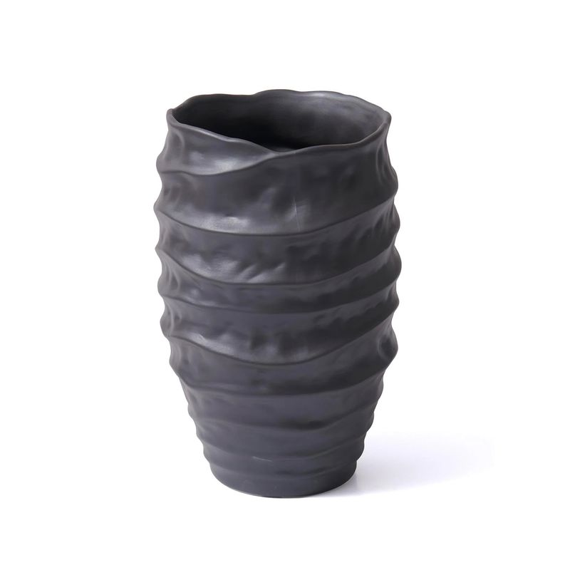 The Mia Licia Seramik Vazo Siyah 20x20x31 cm LCA0012 