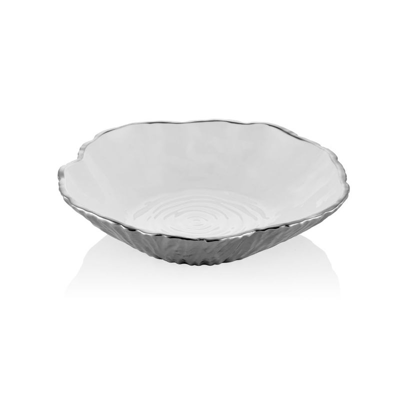  Lamedore 1BXS-107B5WS Unformed Beyaz Silver Salata Kasesi 27,5x26x6,5 cm
