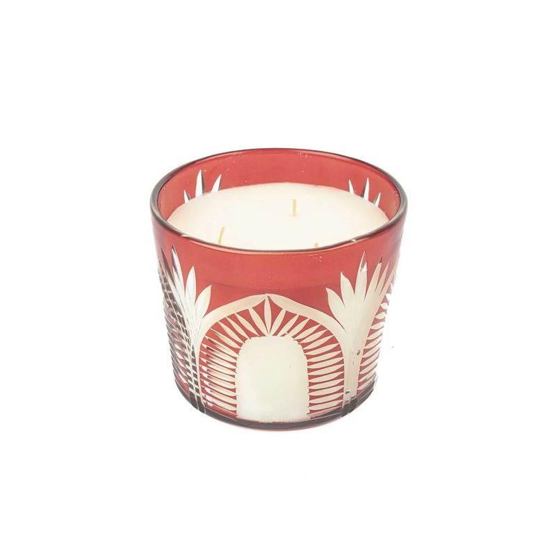 Mikasa Moor P228.358358 Kırmızı Cam Mum 12x10cm 