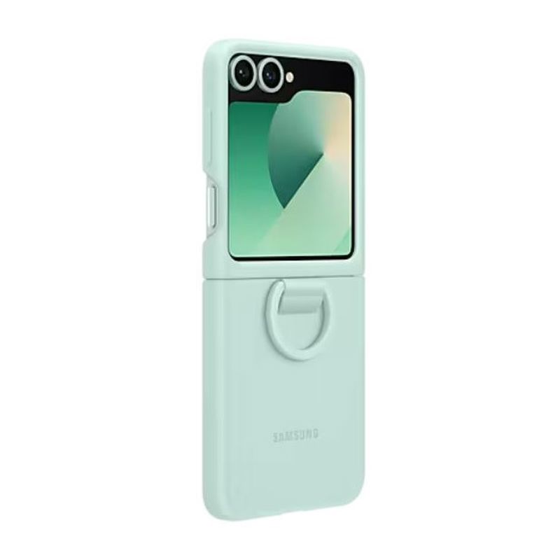 Samsung Galaxy EF-PF741TMEGWW Z Flip6 Yüzüklü Silikon Mint Kılıf Samsung Galaxy EF-PF741TMEGWW Z Flip6 Yüzüklü Silikon Mint Kılıf