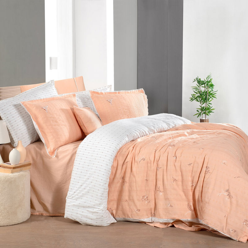 Sarev Mood Comfort Gracia Tek Kişilik Somon Nevresim Takımı 160x220cm Sarev Mood Comfort Gracia Tek Kişilik Somon Nevresim Takımı 160x220cm