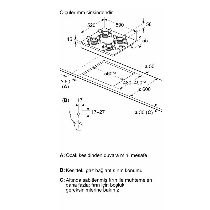 Siemens EO6C2PP30O 60 cm Beyaz Cam Ankastre Ocak Siemens EO6C2PP30O 60 cm Beyaz Cam Ankastre Ocak