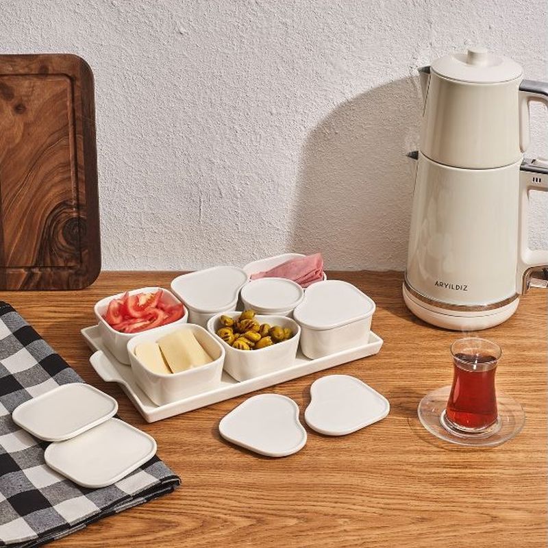 Aryıldız SC Tepsili Oval Kahvaltılık 15 Parça Aryıldız SC Tepsili Oval Kahvaltılık 15 Parça