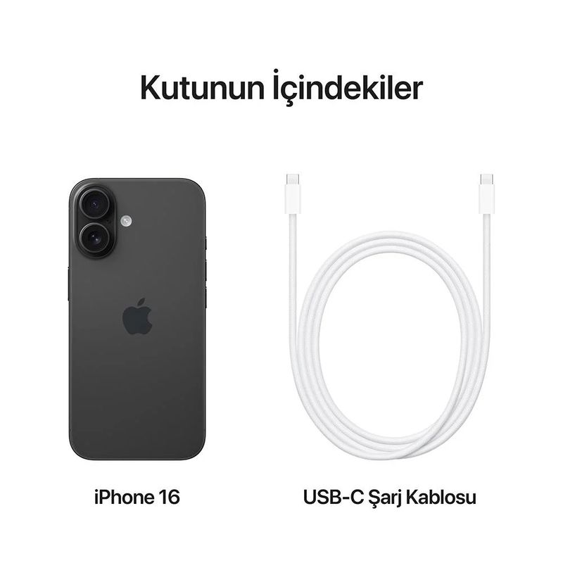 iPhone 16 256 GB Akıllı Telefon Siyah iPhone 16 256 GB Akıllı Telefon Siyah