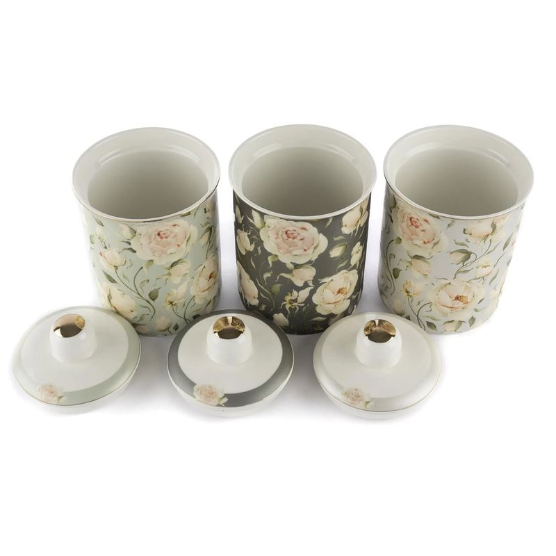 Mikasa Moor P038.341060 Rosy 3'lü Kavanoz Seti 10x16cm Mikasa Moor P038.341060 Rosy 3'lü Kavanoz Seti 10x16cm