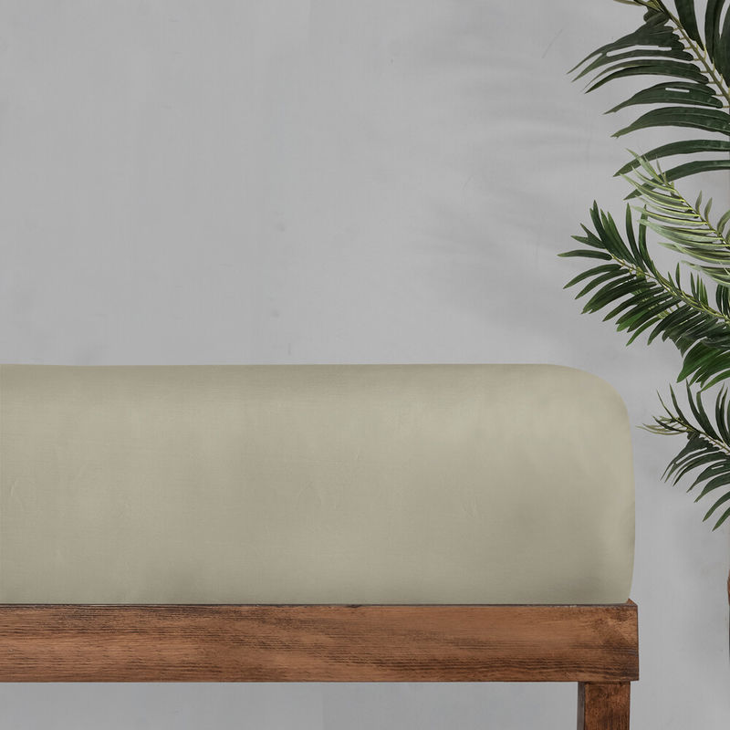 Sarev Monochrome Saten Düz Çarşaf Tek Kişilik Natural Beige 