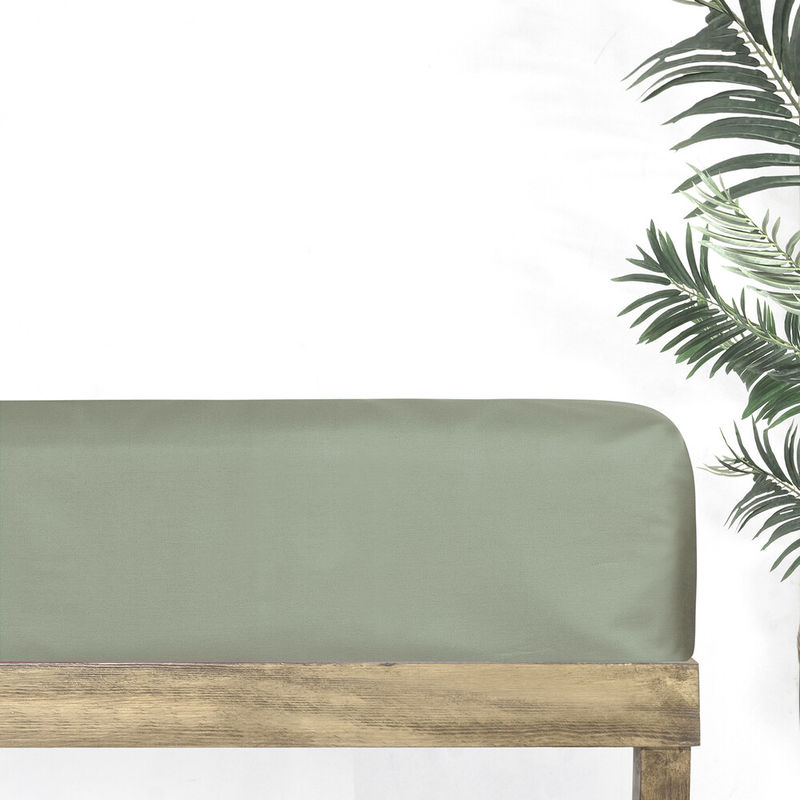 Sarev Monochrome Saten Düz Çarşaf Tek Kişilik Smoke Green 
