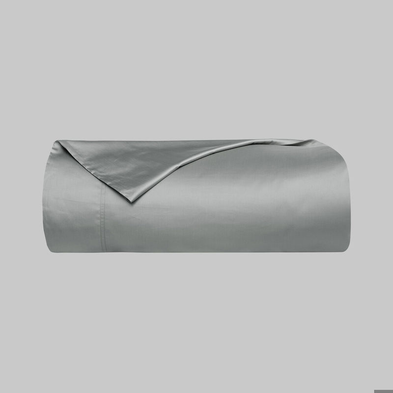 Sarev Monochrome Saten Tekli Nevresim Çift Kişilik Gray 