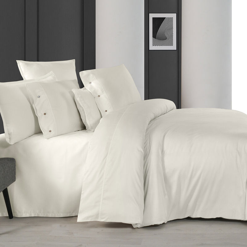 Sarev Monochrome Saten Tekli Nevresim Tek Kişilik Off White Sarev Monochrome Saten Tekli Nevresim Tek Kişilik Off White