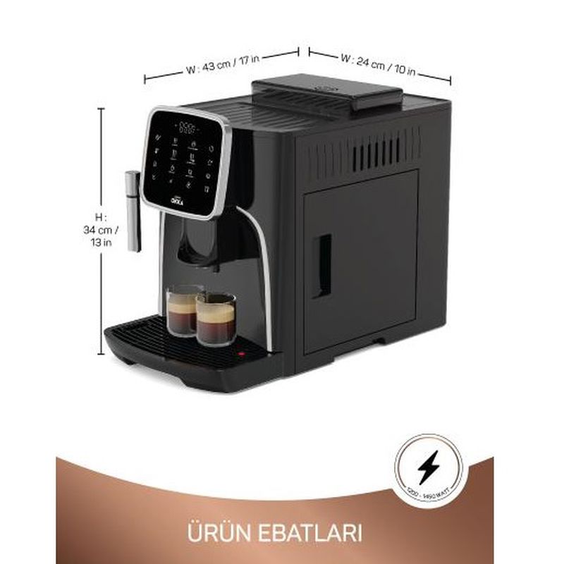 Arzum Okka Pro OK0030-05 Krom Tam Otomatik Espresso Makinesi Arzum Okka Pro OK0030-05 Krom Tam Otomatik Espresso Makinesi